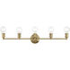Lansdale 5 Light 33.88 inch Antique Brass ADA Large Vanity Sconce Wall Light, Large