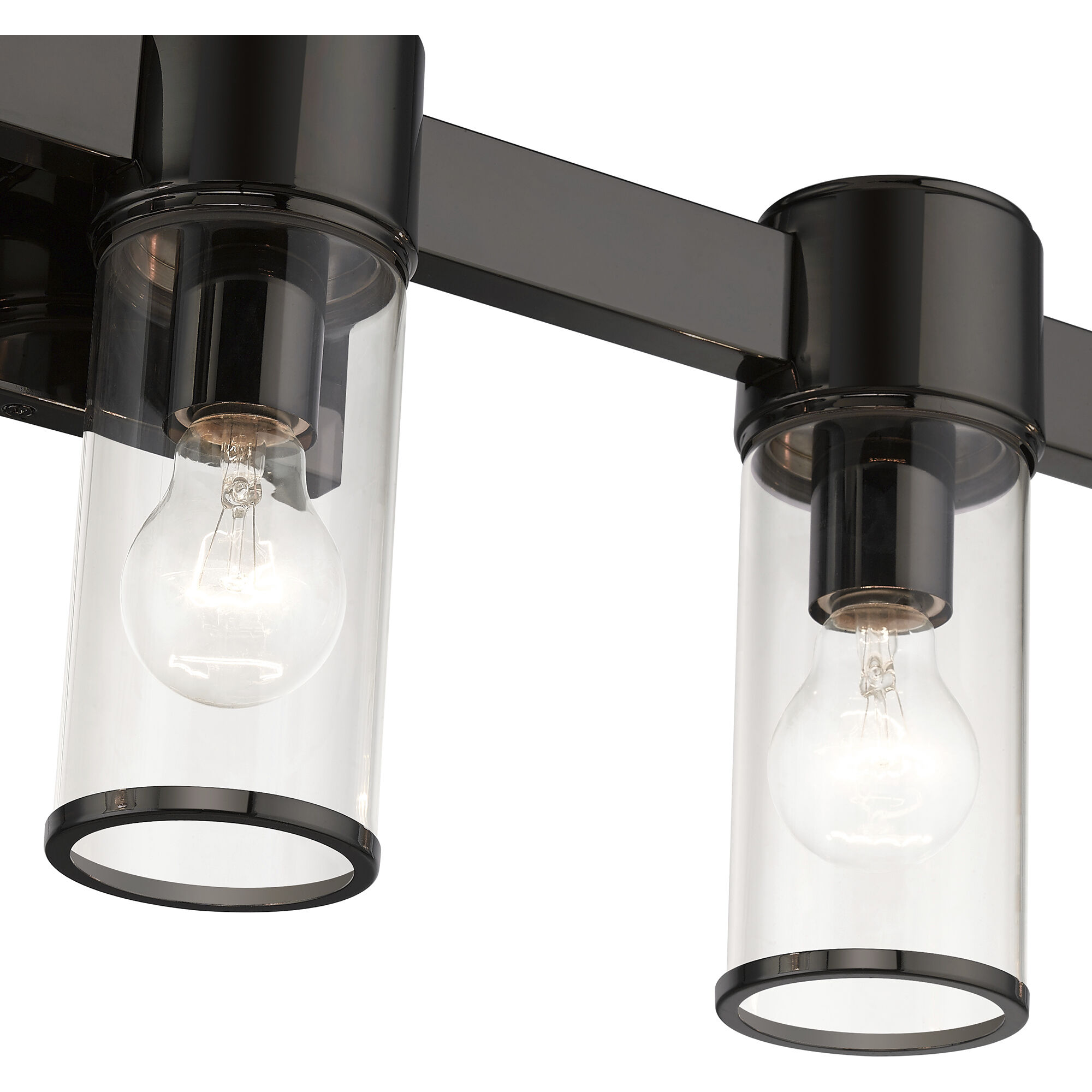 Quincy 5 Light 35.5 inch Black Chrome Vanity Wall Sconce Wall Light, Large