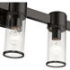 Quincy 5 Light 35.5 inch Black Chrome Vanity Wall Sconce Wall Light, Large