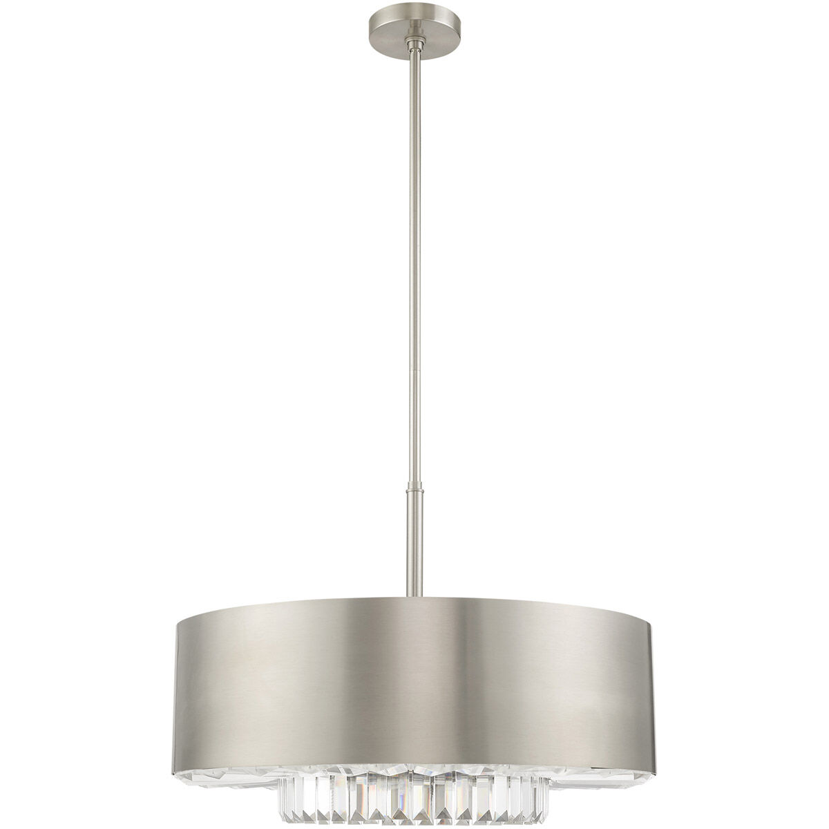 Madison 6 Light 24 inch Brushed Nickel Pendant Chandelier Ceiling Light