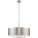 Madison 6 Light 24 inch Brushed Nickel Pendant Chandelier Ceiling Light