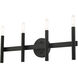Copenhagen 4 Light 24 inch Black ADA Vanity Sconce Wall Light