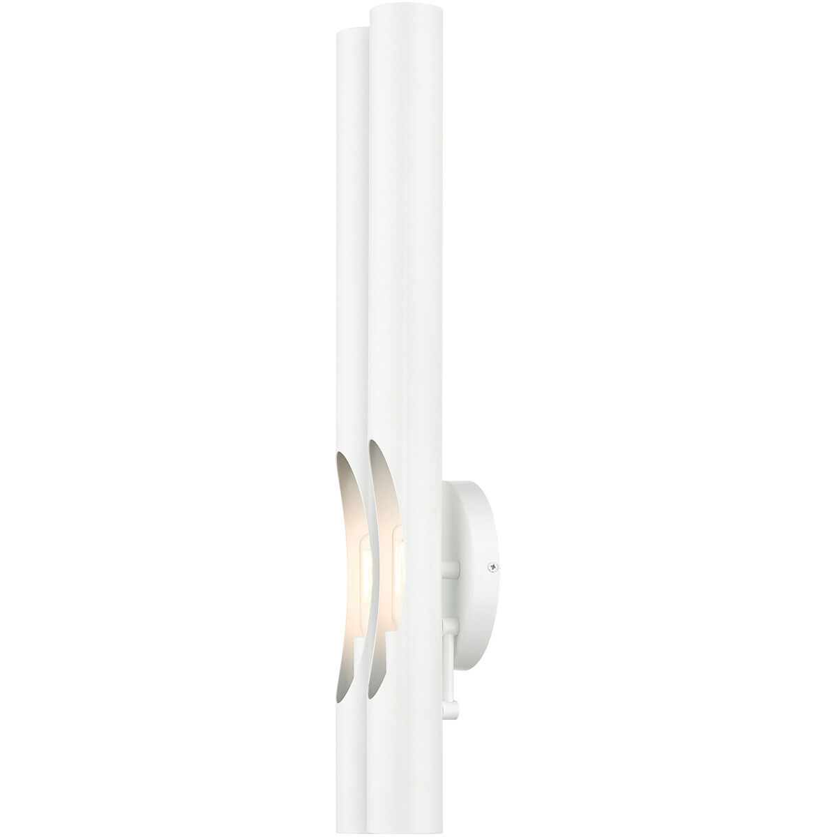 Acra 2 Light 5 inch Shiny White ADA ADA Double Sconce Wall Light
