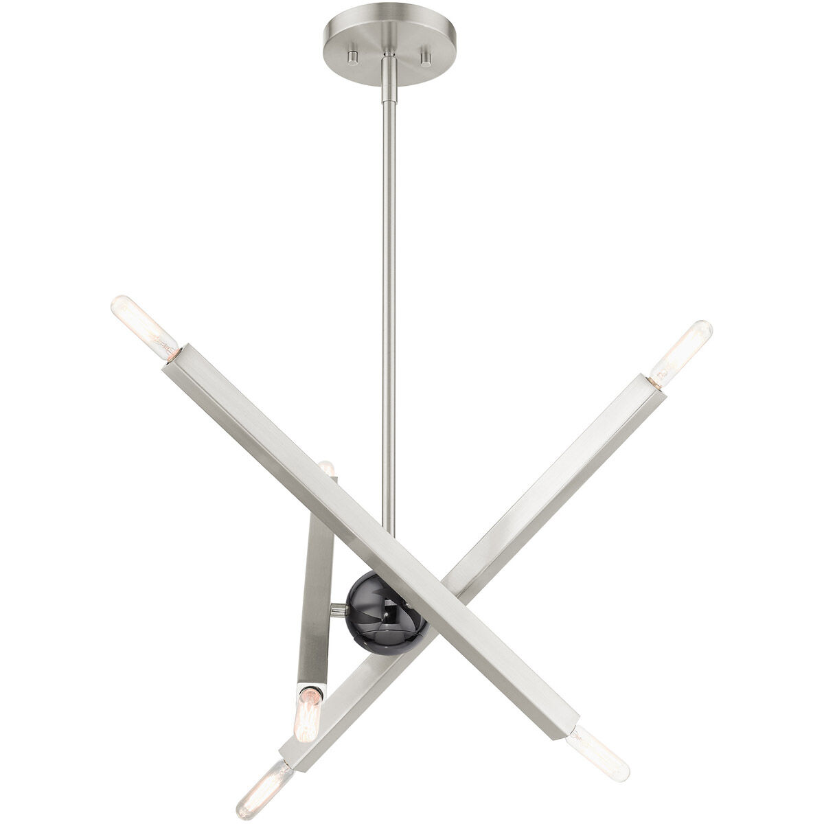 Monaco 6 Light 18 inch Brushed Nickel Chandelier Ceiling Light