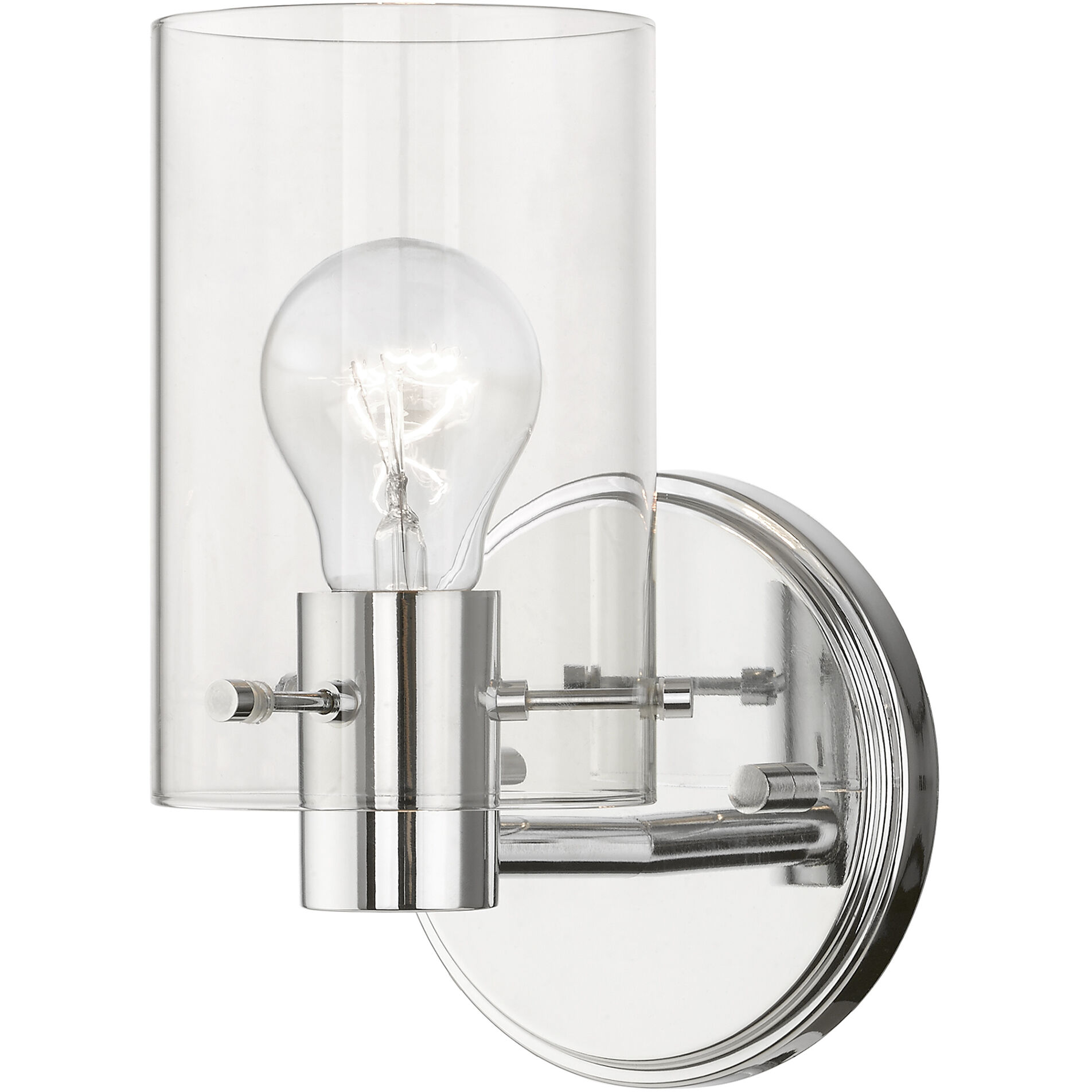 Munich 1 Light 5 inch Polished Chrome Single Sconce Wall Light, Single
