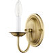 Home Basics 1 Light 4 inch Antique Brass Wall Sconce Wall Light