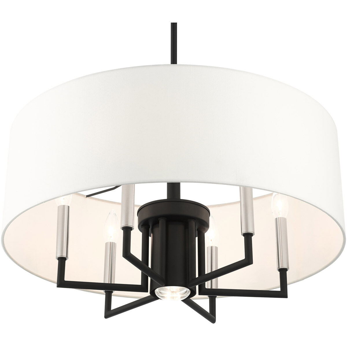 Meridian 7 Light 24 inch Black Pendant Chandelier Ceiling Light 