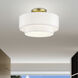 Manorwood 3 Light 15 inch Soft Gold Semi-Flush Ceiling Light