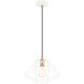 Geometric 1 Light 14 inch White Pendant Ceiling Light