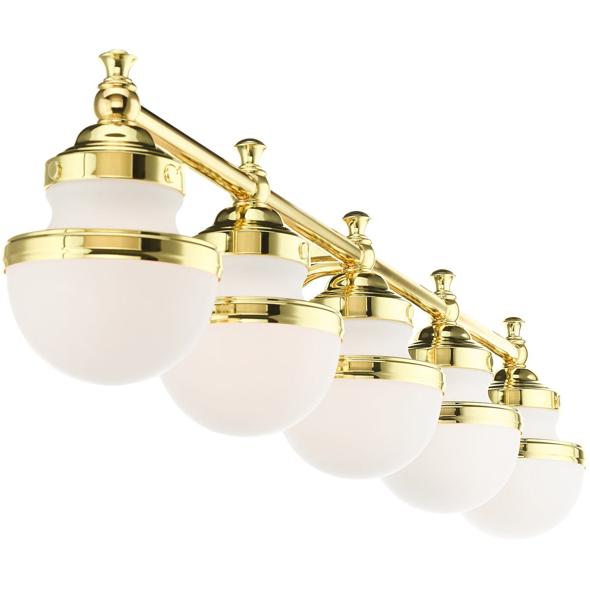 Oldwick 5 Light 43 inch Polished Brass Vanity Sconce Wall Light