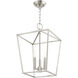 Devone 3 Light 13 inch Brushed Nickel Convertible Semi Flush/Lantern Ceiling Light