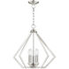 Prism 5 Light 20 inch Brushed Nickel Chandelier Ceiling Light