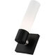 Aero ADA Wall Sconce Wall Light in Black with Brushed Nickel Accent