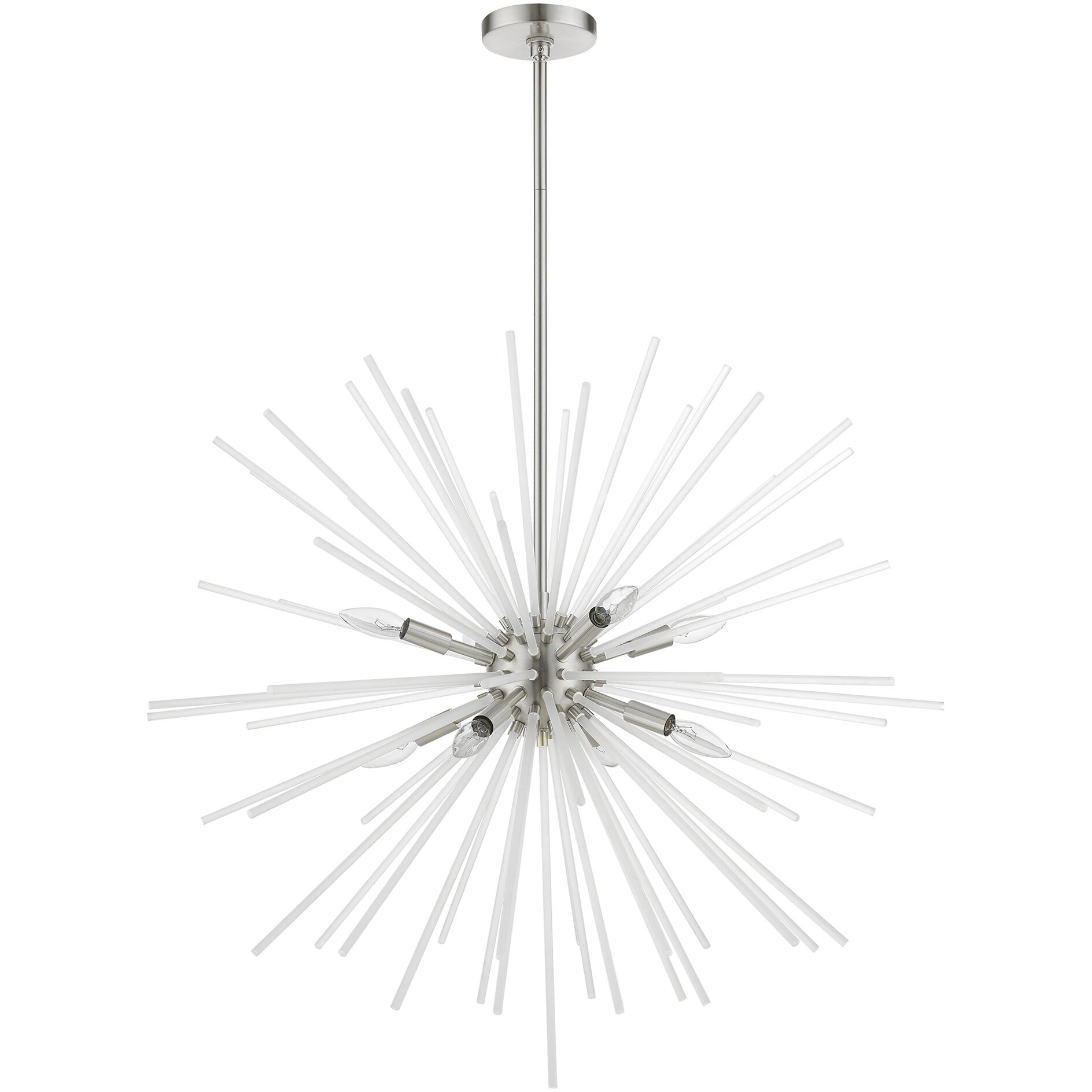 Uptown 8 Light 34 inch Brushed Nickel Foyer Chandelier Ceiling Light, Large