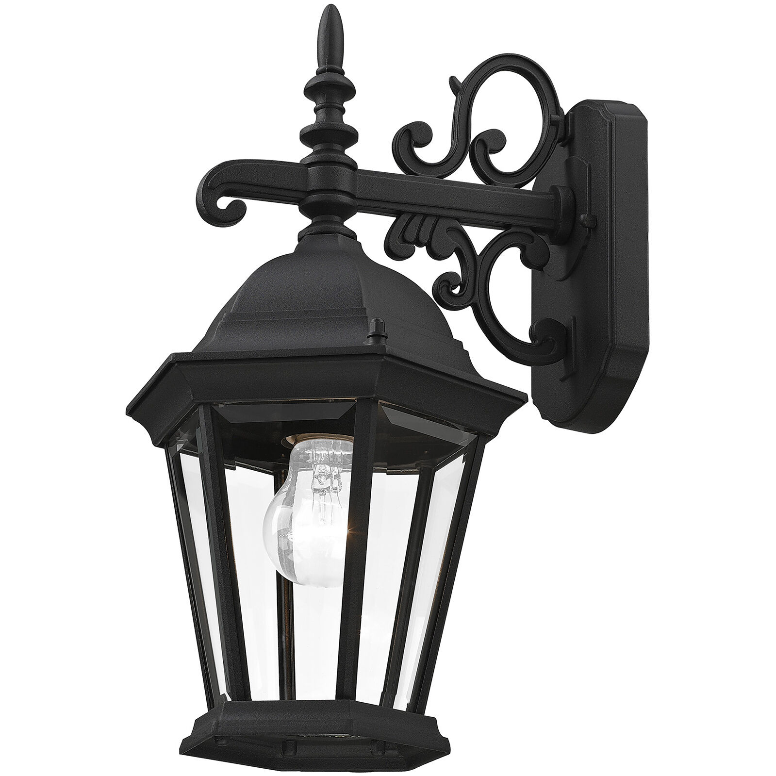 Hamilton 1 Light 15 inch Textured Black Outdoor  Wall Lantern