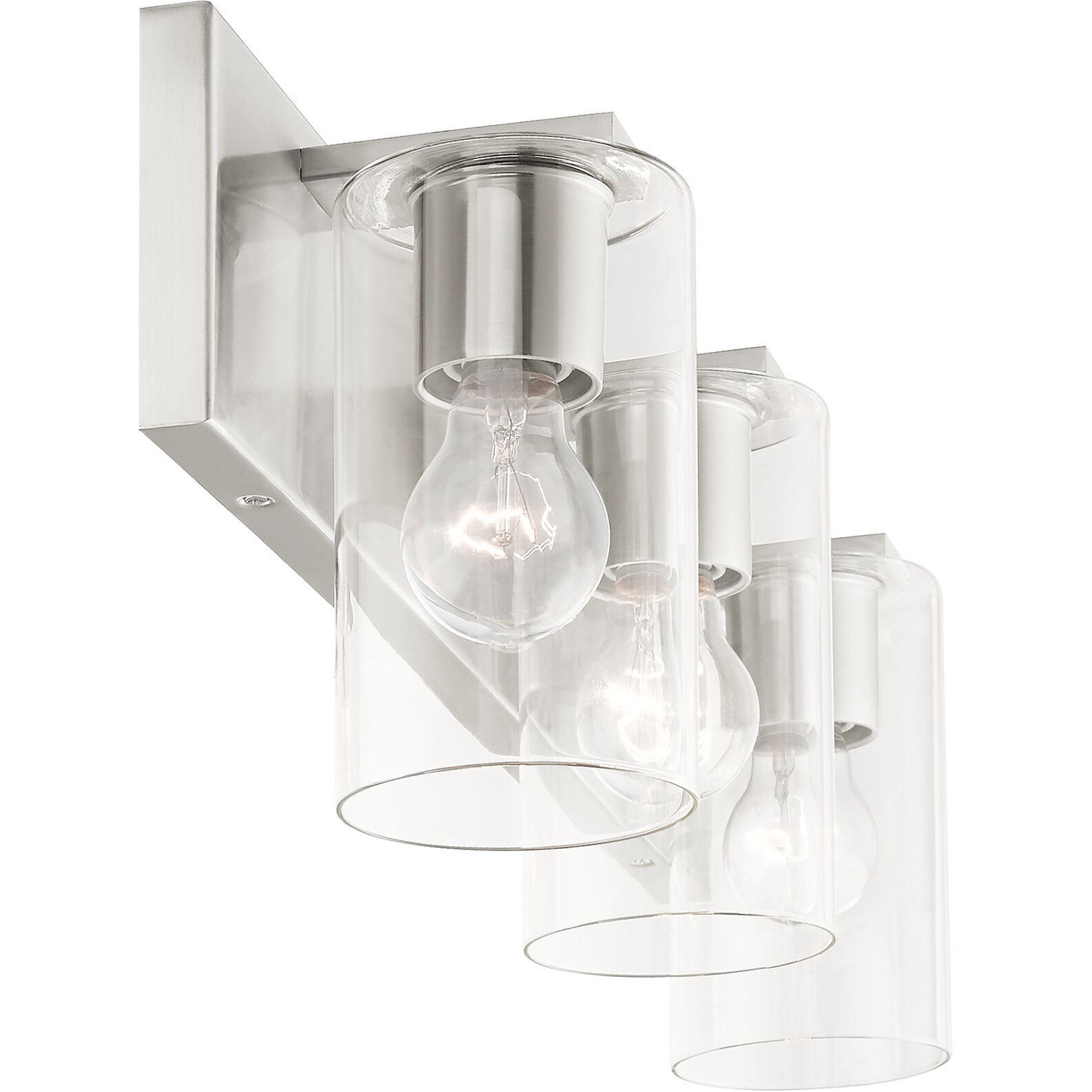 Zurich 3 Light 24 inch Brushed Nickel Vanity Sconce Wall Light