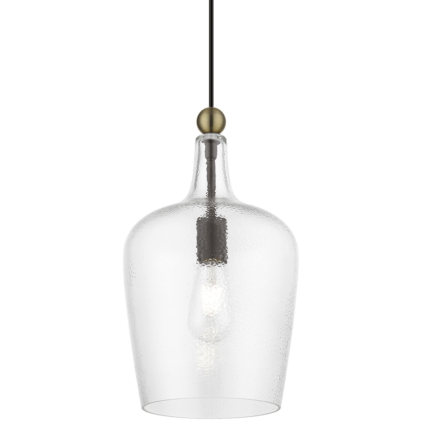 Avery 1 Light 9 inch Bronze with Antique Brass Accent Single Pendant Ceiling Light, Single