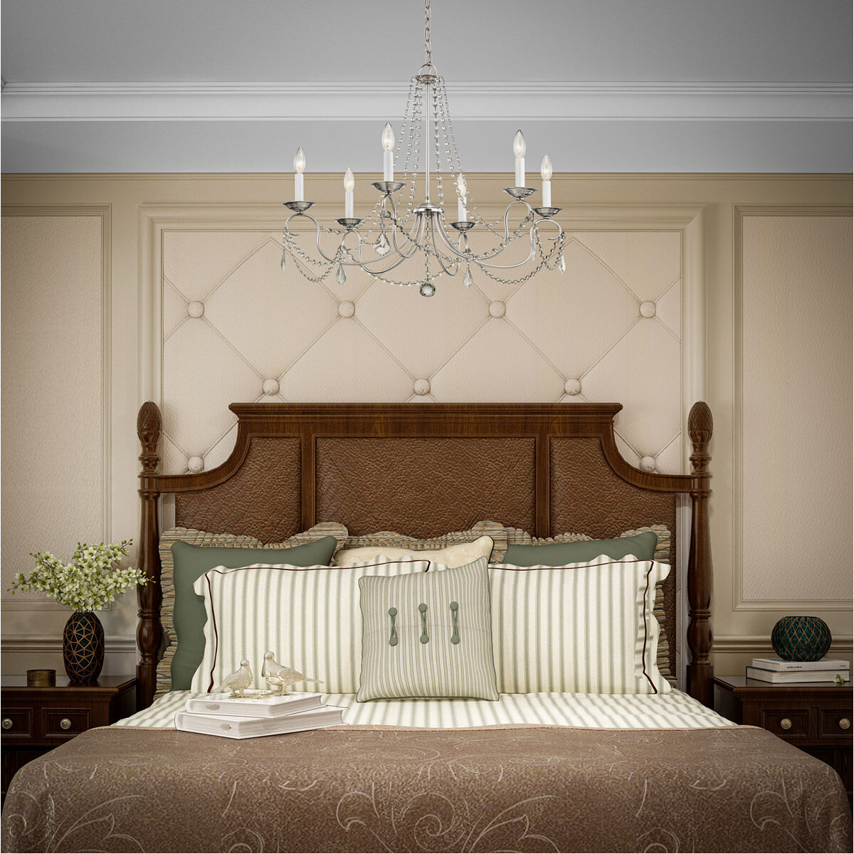 Pennington 6 Light 28 inch Brushed Nickel Chandelier Ceiling Light