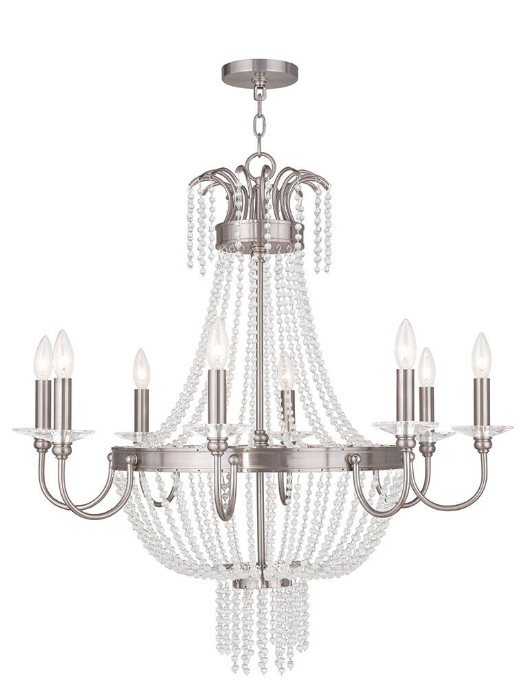 Valentina 8 Light 32 inch Brushed Nickel Chandelier Ceiling Light