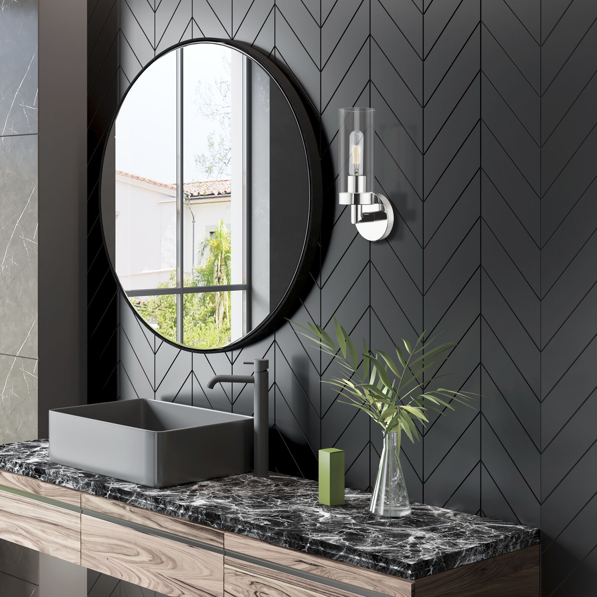 Ludlow 1 Light 4 inch Polished Chrome ADA Single Sconce Wall Light, Single