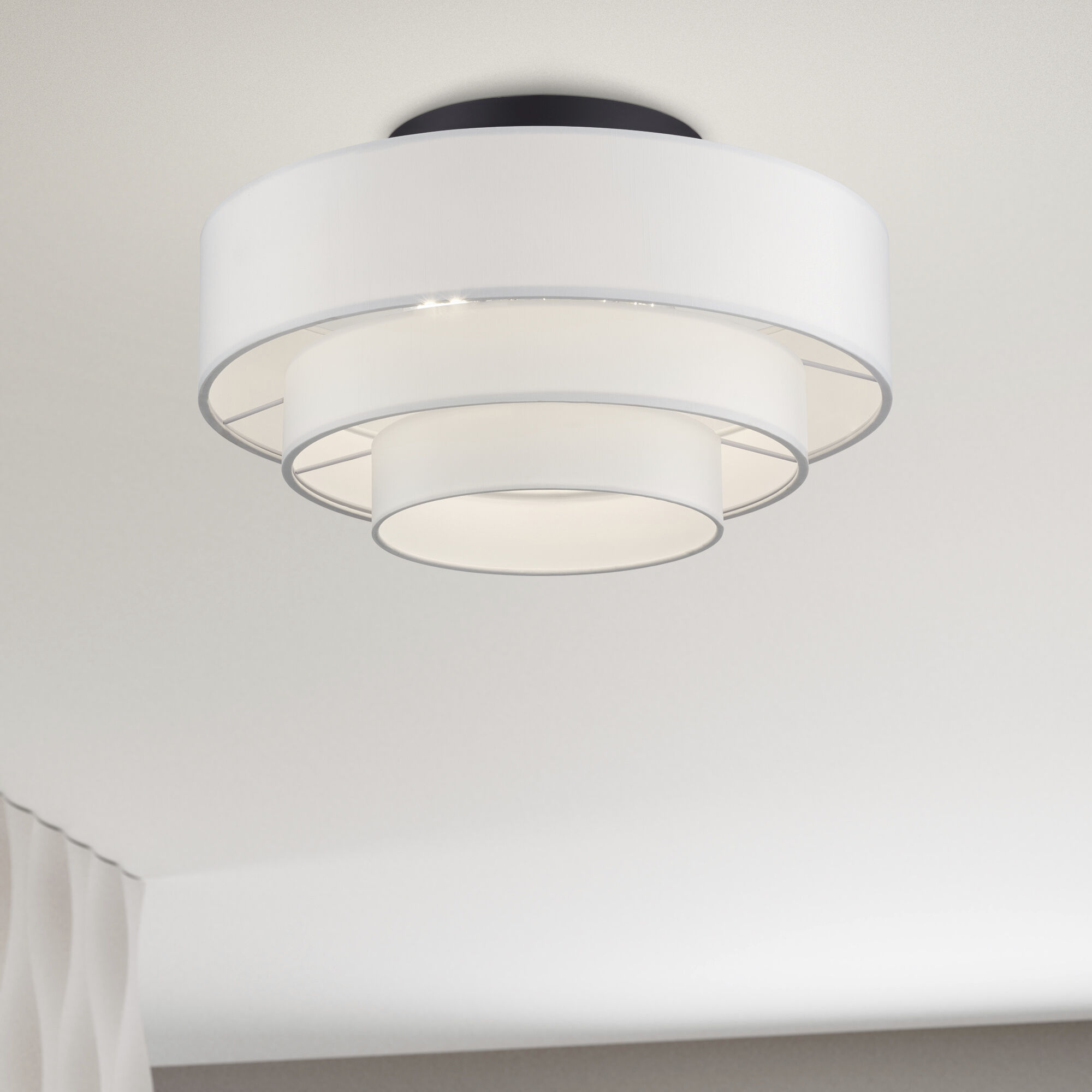 Manorwood 4 Light 21 inch Bronze Semi-Flush Ceiling Light