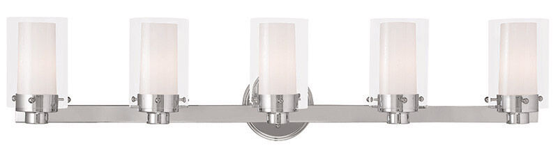 Manhattan 5 Light 36 inch Polished Chrome Bath Vanity Wall Light