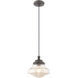 Art Glass 1 Light 9 inch English Bronze Mini Pendant Ceiling Light