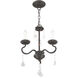 Callisto 3 Light 14 inch English Bronze Mini Chandelier Ceiling Light