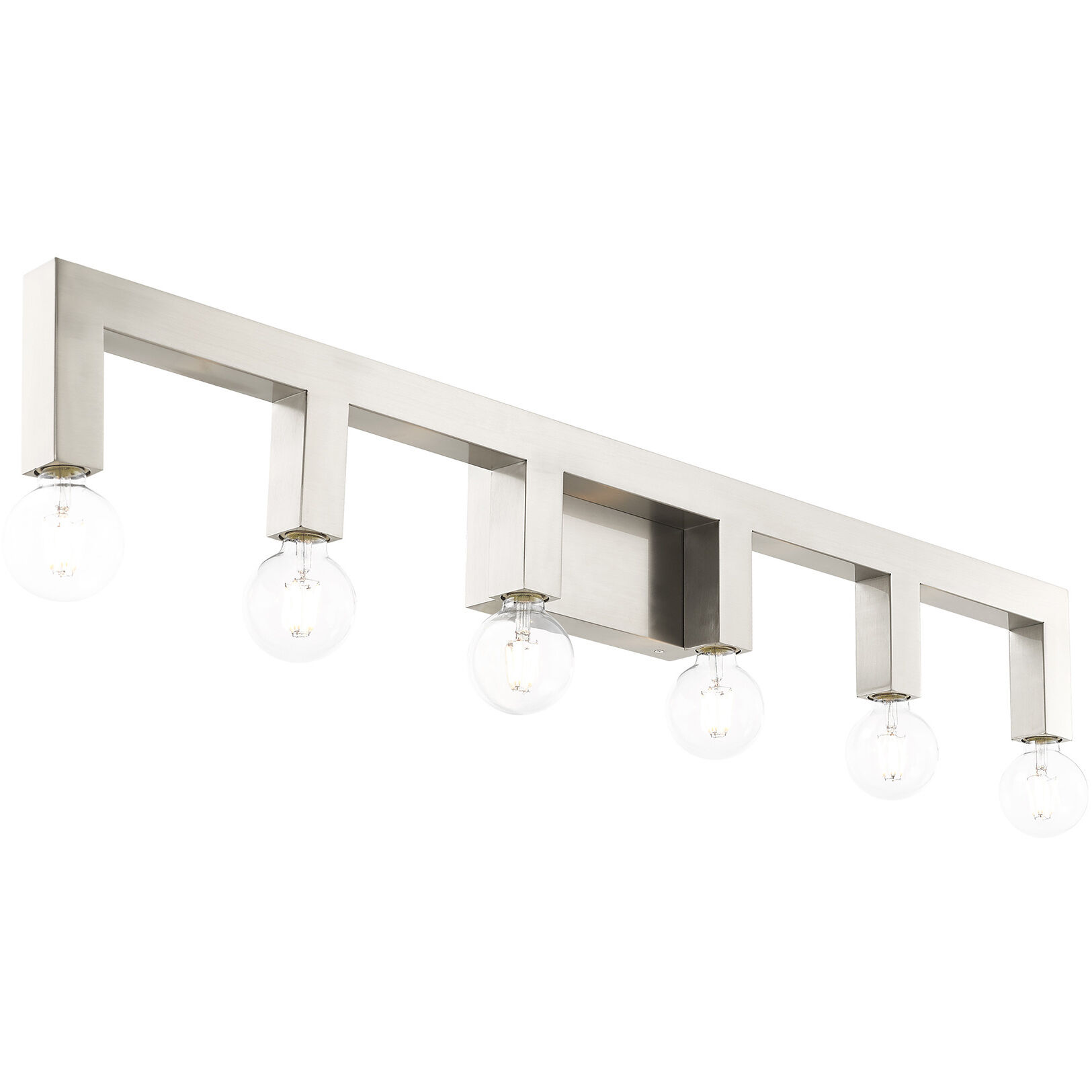 Solna 6 Light 44 inch Brushed Nickel Vanity Sconce Wall Light