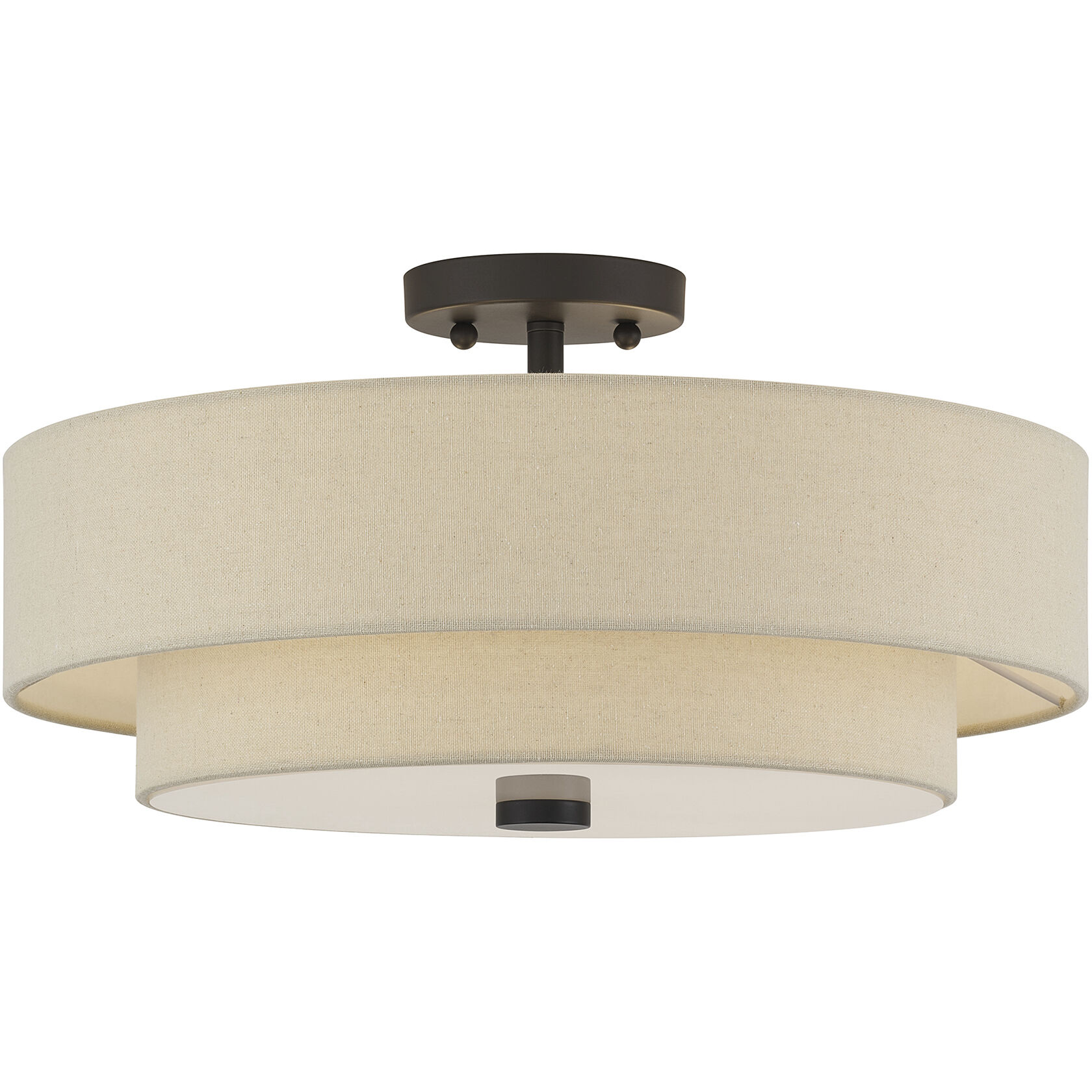 Bellingham 4 Light 18 inch Bronze Semi Flush Mount Ceiling Light, Large