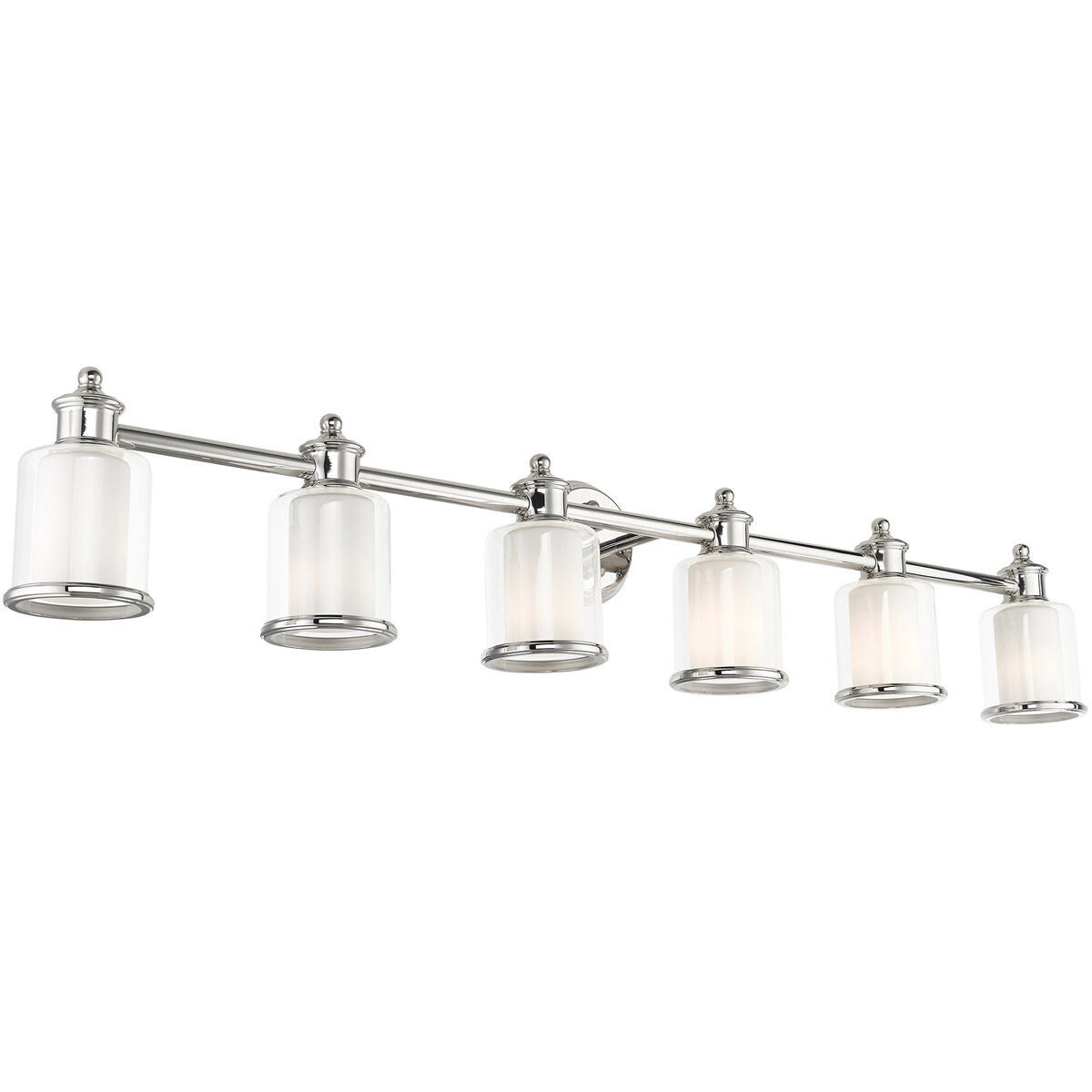 Middlebush 6 Light 55 inch Polished Nickel Vanity Sconce Wall Light