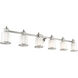 Middlebush 6 Light 55 inch Polished Nickel Vanity Sconce Wall Light