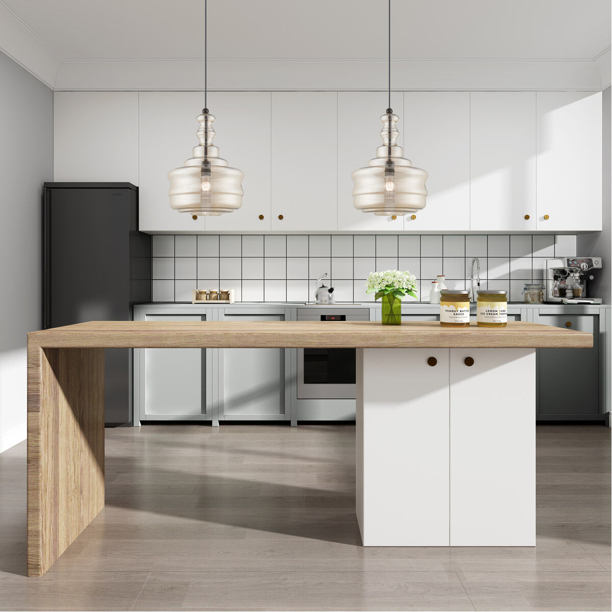 Art Glass 1 Light 12.63 inch English Bronze Mini Pendant Ceiling Light