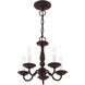 Williamsburgh 5 Light 13 inch Bronze Convertible Mini Chandelier/Ceiling Mount Ceiling Light
