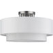 Manorwood 3 Light 18 inch Brushed Nickel Semi-Flush Ceiling Light