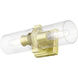 Clarion 2 Light 5 inch Satin Brass Vanity Sconce Wall Light