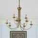 Estate 9 Light 30 inch Antique Brass Chandelier Ceiling Light