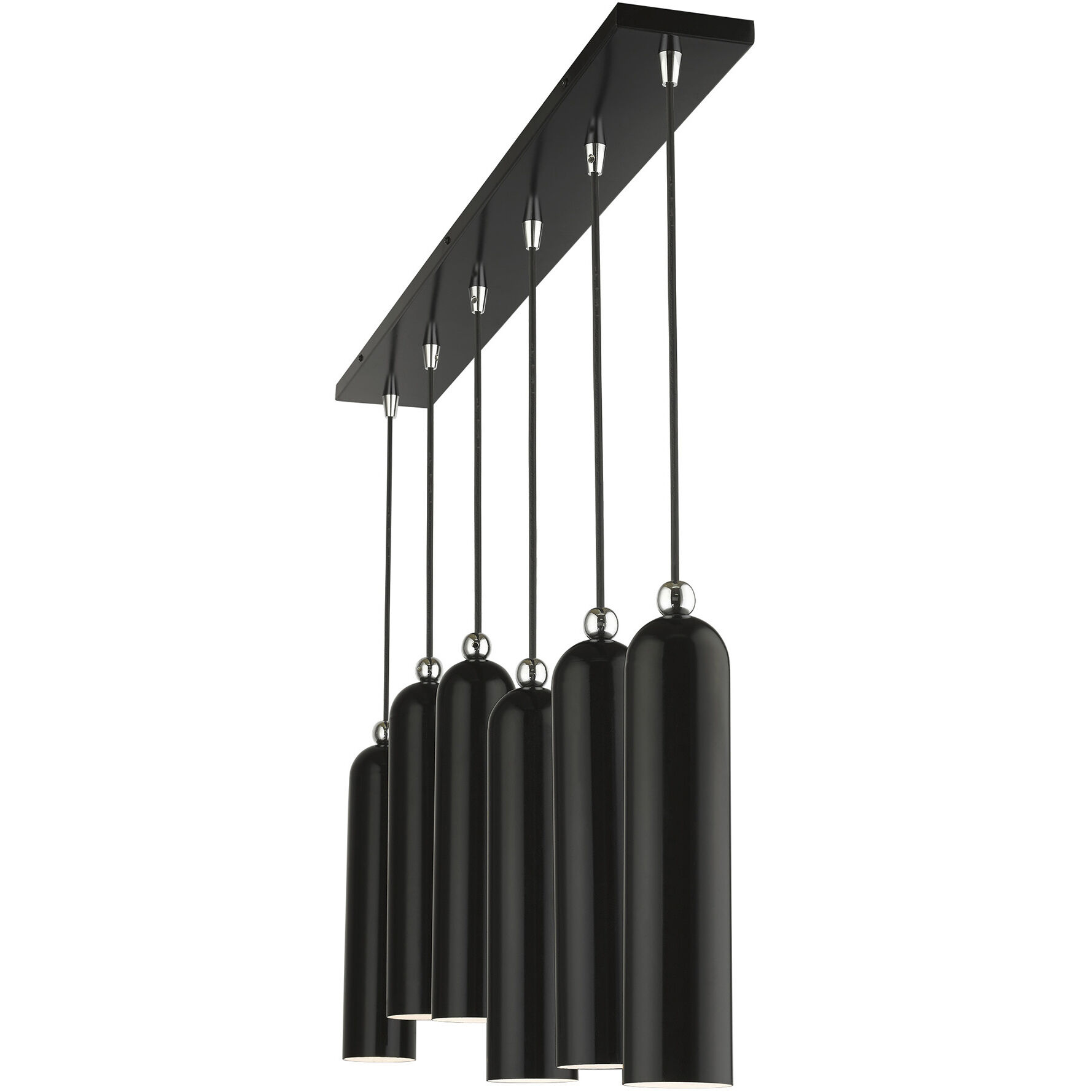 Ardmore 6 Light 44 inch Shiny Black Linear Pendant Ceiling Light