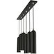 Ardmore 6 Light 44 inch Shiny Black Linear Pendant Ceiling Light