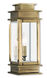 Princeton 1 Light 14 inch Antique Brass with Polished Chrome Stainless Steel Reflector Small Outdoor Wall Lantern