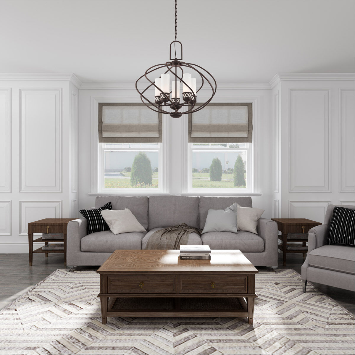 Westfield 5 Light 26 inch Olde Bronze Chandelier Ceiling Light