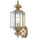 Outdoor Basics 1 Light 17 inch Antique Brass Outdoor Wall Lantern 