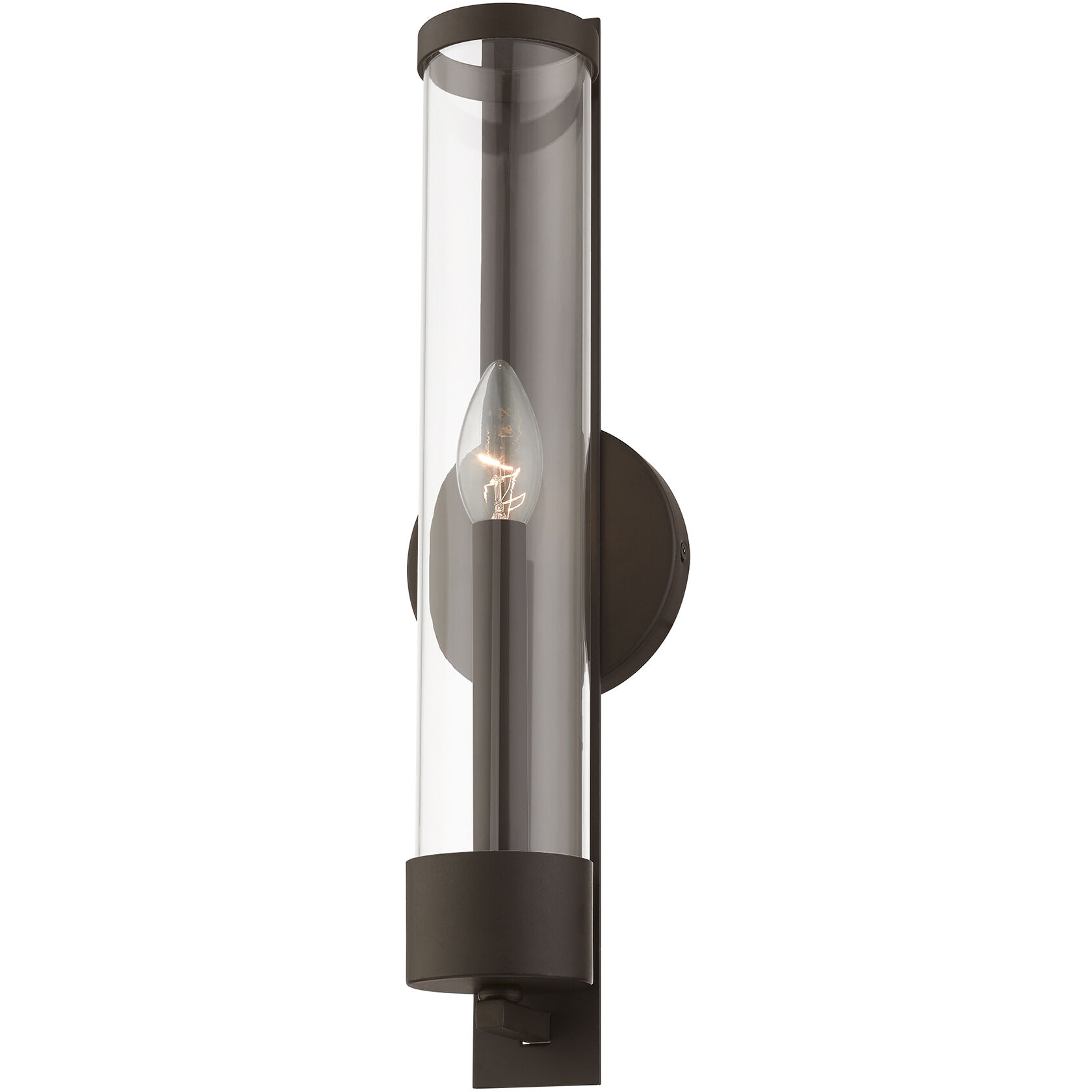 Castleton 1 Light 5 inch Bronze Single Sconce Wall Light, Tall