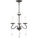 Callisto 3 Light 14 inch English Bronze Mini Chandelier Ceiling Light