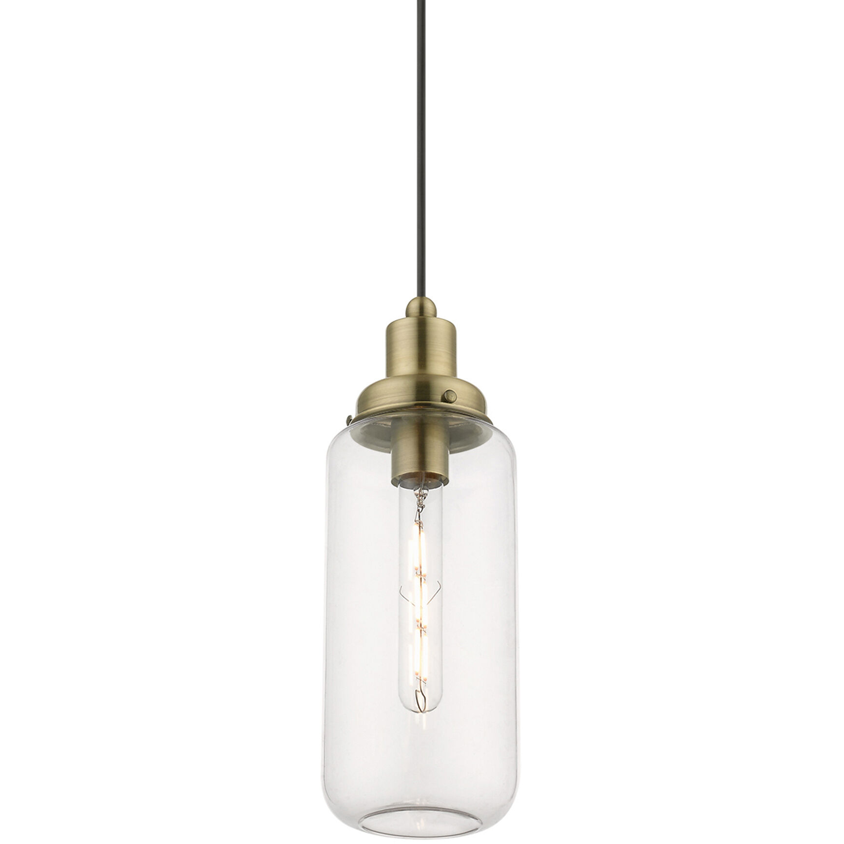 Oakhurst 1 Light 5 inch Antique Brass Mini Pendant Ceiling Light