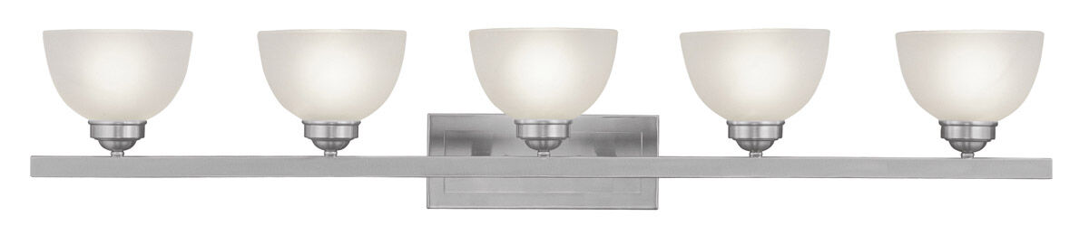 Somerset 5 Light 48 inch Brushed Nickel Bath Vanity Wall Light