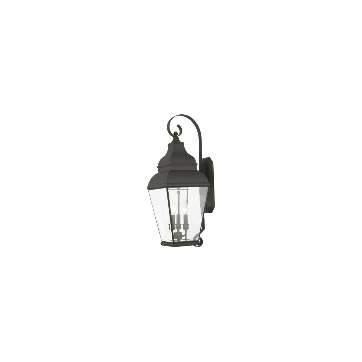 Exeter 3 Light 28 inch Black Outdoor Wall Lantern