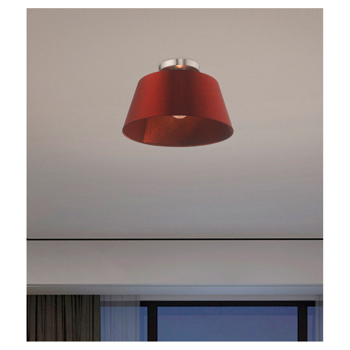 Belclaire 1 Light 13 inch Brushed Nickel Semi-Flush Mount Ceiling Light