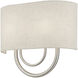 Stratton 2 Light 13 inch Brushed Nickel ADA Wall Sconce Wall Light