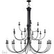Estate 24 Light 60 inch Black Foyer Chandelier Ceiling Light